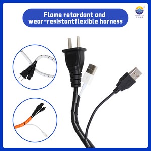 ZhongHe Flame Retardant Halogen-free Polyolefin Hydrocarbon PE Wrapped Tube Insulation Protection Wire Cable 600V 3-30mm