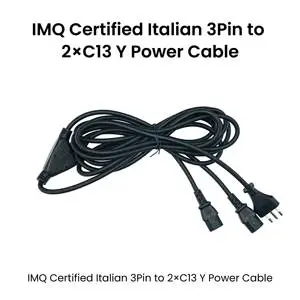 ELKS CH TYPE12-Y Power Cable 2x Devices H05Z1Z1-F 3G1.0 Black Halogen-Free Flexible Industrial Connection Cord China