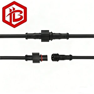 Customize 2 3 4 Pin M15 WITH CABLE PANEL MOUNT PLUGWaterproof Cable Connector