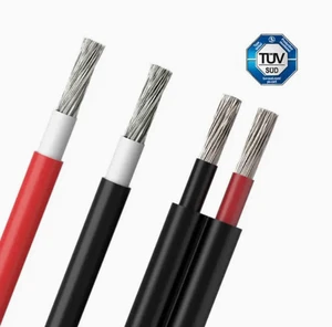 Flexible PV1-F Photovoltaic Solar Wire TUV Certified Tinned Copper XLPE UV Resistant Cable for Solar Panel System 1.5-35mm²
