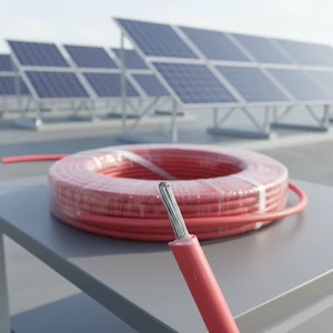 High Quality Stranded Twin Core Solar Cable XLPO Insulation High-Temp Resistant Tinned Copper Coil ISO9001/CE for 3KV