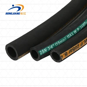 Oil Resistant Black Steel Wire Braided Rubber Hose Hydraulic Rubber Oil Hose From China Factory