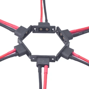 DDP DPDl Amass XT90E-M with 10AWG 12AWG Silicone Cable 10/15/20/50cm Aircraft Model Connector XT90E