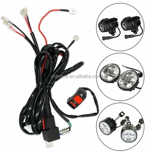 [CE Certified] Motorcycle LED Headlight Conversion Switch Harness - 0.5kg Spotlight Fog Lamp Kit