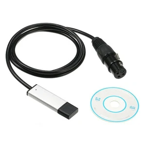 Pure Copper USB to RS485 Control Cable for Computer Braid Shielding with PVC Jacket Compatible Freestyler DMX512 Qlight DMX PC