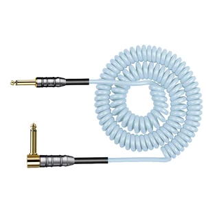 Factory Supplier Right Angle Rca Cable Stereo Plug 6.35 Mm Male to 3.5mm Male Spring Audio Jack Aux Cable for Guitar