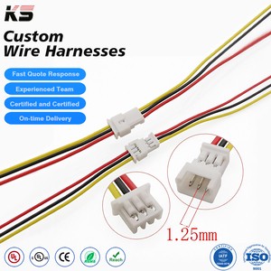 Customized Micro Custom Cable With Jst Harness Terminal Connector Xh Wires Sm Ph Gh 1.25mm 3 Pin Jst Connector