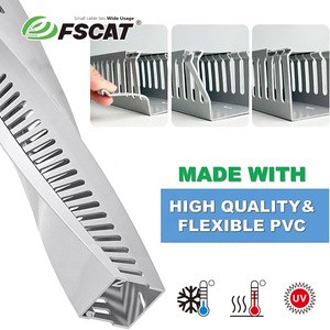 FSCAT Wiring Duct Cable Trunking Raceway 20X20MM Profile 2 Meter Length Multi Color Options Quick Shipping Sample Available