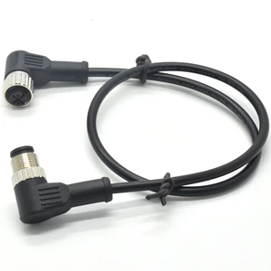 Electrical Wires Industrial M12 Connectors 2 Pin Welding Cable Right Angled Male Female Plug IP67 Waterproof M12 Sensor Cable