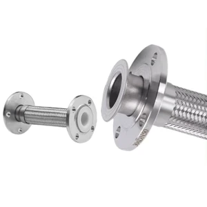 Corrosion Resistant High Pressure PTFE Lined Stainless Steel Metal Hose Steel Wire Braid Flange Connection for Oil Refineries