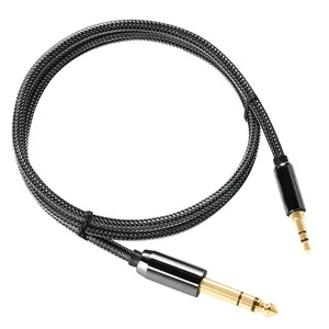 Professional 3.5mm to 6.35mm 3pin Audio Cable Male to Male Gold Plated 6.35mm to 3.5mm Guitar Audio Cable
