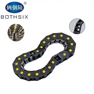 BOTHSIX Custom Solutions Flexible Movement S-Type PA66 Material Nylon Plastic Cable Drag Chain with 7*7--18*37 Dimension