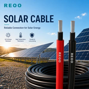 TUV Certified Solar Cable PV1-F 4mm2 6mm2 DC Solar Power Cable for Photovoltaic System