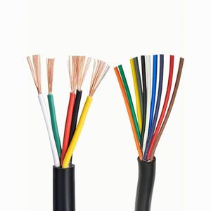 3 4 5 6 7 8 10cores PVC Copper Cable Flexible Industrial Control Cables 0.2mm 0.25mm 0.3mm 0.35mm 0.5mm AWG22, AWG24 AWG23 AWG20