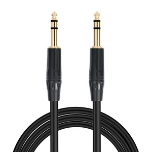 6.35mm TRS Male to Male 1/4 Guitar Mixer Audio Cable Gold-Plated PVC Jacket Stereo Metal Material High Quality Video Audio Cable
