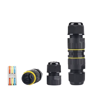 Realeader M20 IP68 20A Male 3-Pin Waterproof Connector Brass Contact Material Copper Nylon Housing Screw Termination Cable