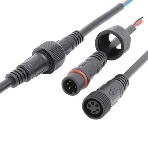 AOHUA Solar Led Lamp Male Female Plug Waterproof 5 Pin Connector for Cable