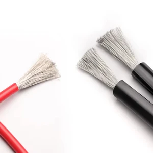 XLPE Insulated Industrial Overhead Photovoltaic Solar DC Power Cable PV1-F/H1Z2Z2 1*4/1*6mm Tinned Copper Core XLPE Coated