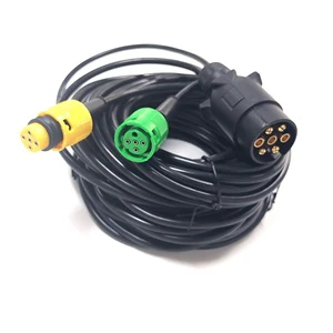 7 Way Trailer Wire Harness Cable Trunk Cables Electric Cable 2 X 5 Way Plug