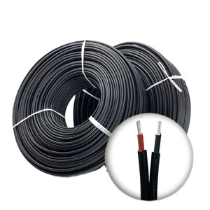 Waterproof Tinned Copper Solar Pv Cable Wire 62930 IEC131 2x4mm2 6mm2 10mm2 Double Parallel