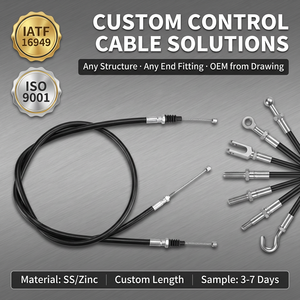 Custom Bowden Cable Assembly OEM Automotive Seat Brake Control Cable IATF16949 ISO9001 Any End Fitting 15-21 Days Manufacturing