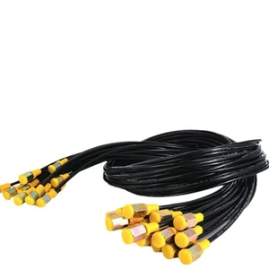 Durable High Pressure Steel Wire Hydraulic Oil Test Hose Fibre Polyurethane DN2 Microbore M16*2 Smooth Black