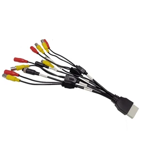 4 Channel MDVR Harness Cable BNC Video RCA Audio DC Power Cable for Car Truck Bus CCTV DVR Vehicle Wiring Harness Connector
