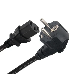 EU VDE Standard 3 PIN Plug EURO Country Turkey Germany Power Cord Extension Wire Cable