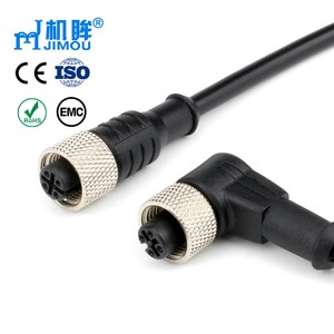 JIMOU M12 Female Connector Cable M12 Sensor Extension Cable 4 Pin Custom Length For Proximity Sensors