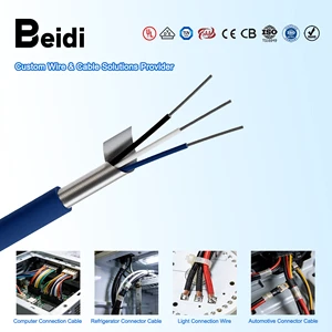 BEIDI UL2547 Foil Shielded 3 Core Signal Wire Blue PVC Jacket Tinned Copper Wire With CE For LED Lighting Security Equipment