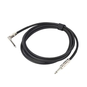 Guitar Instrument Cable 1/4 Inch (6.35mm) Straight to Right Angle