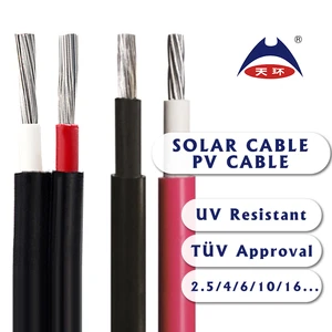 UV Resistant Solar Cable PV1-F H1Z2Z2-K TUV Solar PV Wire DC Photovoltaic Cable for Solar Panel Installation