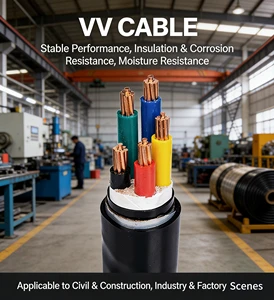 HongDa Copper Core PVC Insulated PE Sheathed VV Power Cable 0.6/1kV 6mm for Building Construction & Industrial Use