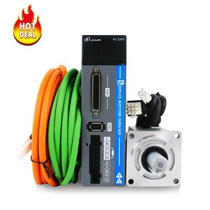 Lichuan Servos 60mm 400W 220V 2.8A 1.27N.m 3000RPM CNC Servos 17bit Single Phase Servo Motor Driver Kit 60M01330B +LC10P-400