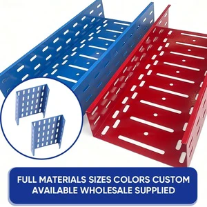 Thickened Galvanized Perforated Cable Tray Wiring Trough for Factory Workshop Power Cable Laying Projects Factory Direct Sales