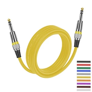 Factory ODM 1/4 Inch Guitar Instrument Cable 6.35mm Straight to TRS Straight Stereo Audio Cable for Electric Guitar