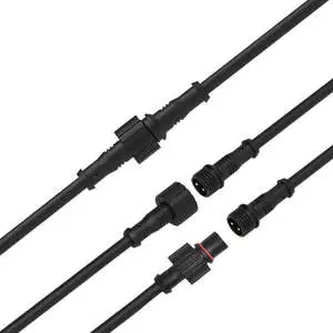 IP65 Waterproof Outdoor LED Light Power Cord M12 M13 M14 M15 M16 Male Female 2 3 4 5 Pins Cores Electrical Cable Copper