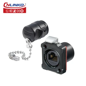 Cnlinko Ip68 Rj45 Ethernet Lan Connector Plug Socket Cat6 Stp Shield Outdoor Waterproof Rj45 Connector