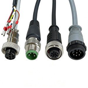 Custom Core Shielded PUR Jacket Field Wireable Automation Industry Application Power Cable Wiring Harness Waterproof M12 Cable