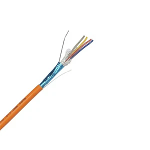 HOTION Premium CAT 3 4-Core 0.8mm Solid LSZH Red Jacket Control Alarm Cable for Local Communication