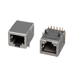 1 Port 10P10C Jack Rj45 Modular Jack Rj50 Ethernet Rj45 Connector Tab Down Network Rj50 Connecteur Rj45 Female Connector