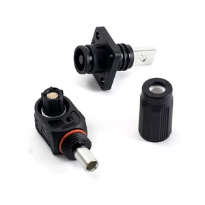 350A Black Large Current Single Core Energy Storage Connector Power Storage Through-Wall Battery Cable Connector