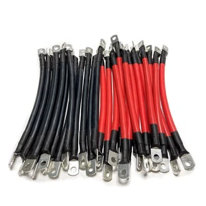 Automotive Battery Power Cable Assembly with Pre-crimped Lugs Ring Terminals 1/0 Gauge Wiring Harness