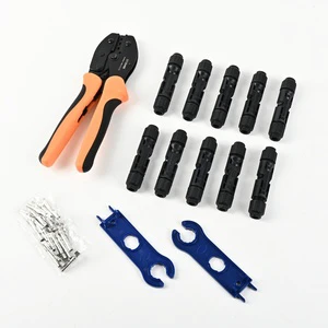 C4K-E Solar PV Tool Kit OEM Precision Hand Crimping Cutting Tools with Spacers 4/6mm2 Solar Cable Wiring Renewable Energy
