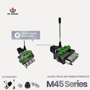 M45 Series Hydraulic Directional Control Valve Manual Lever Monoblock Spool Valves for Truck Trailer Hydraulics Sectional