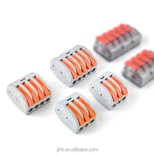 Electrical Reusable Compact Strip 2 3 4 Way Quick Fixed Push in Wire Cable Connector Spring Lever Nuts Wiring Connectors for LED