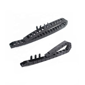 10X20MM 1M LENGTH BLACK PLASTIC FLEXIBLE DRAG CHAIN CABLE WIRE CARRIER OPEN TYPE