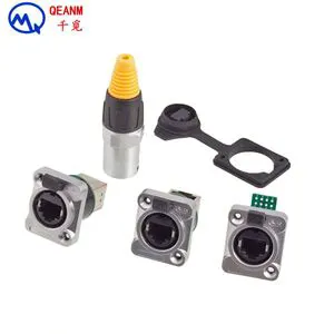 Waterproof signal Connector RJ45 Directly Through Network Adapter Outdoor Display Connector RJ45
