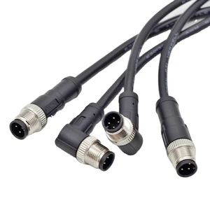 M12 Cable Assembly 3 4 5 6 8 12 17 Pins a Code Canbus Cable M12 Overmolding Connector