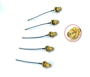 CYXTEK Customized 50 OHM RF Coaxial SMA ST Jack Waterproof MHF1 Cable Assembly 100mm Pure Copper Gold Plated Data Communication